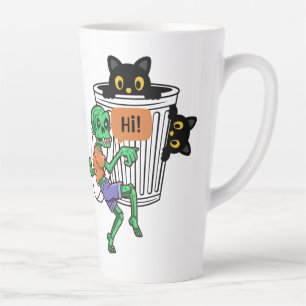 Angstkatze Halloween Milchtasse