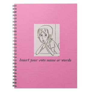 Ängstliche Frauen personalisiertes Design rosa Notizblock