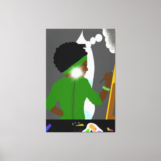 ängstliche Künstlerin Leinwanddruck (Vorderseite)