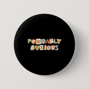 Ängstliche Retro Groovy Bewusstsein für psychische Button