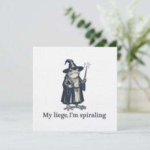 Ängstlicher Frosch-Zauberer Lustige ADHD Neurodive Einladung