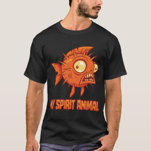 Ängstlicher Sonderbarer Kugelfisch Krafttier T-Shirt