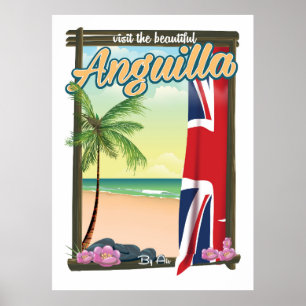 Anguilla Britisches Territorium Reiseplakat Poster