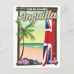 Anguilla British Territory Reiseplakat Postkarte