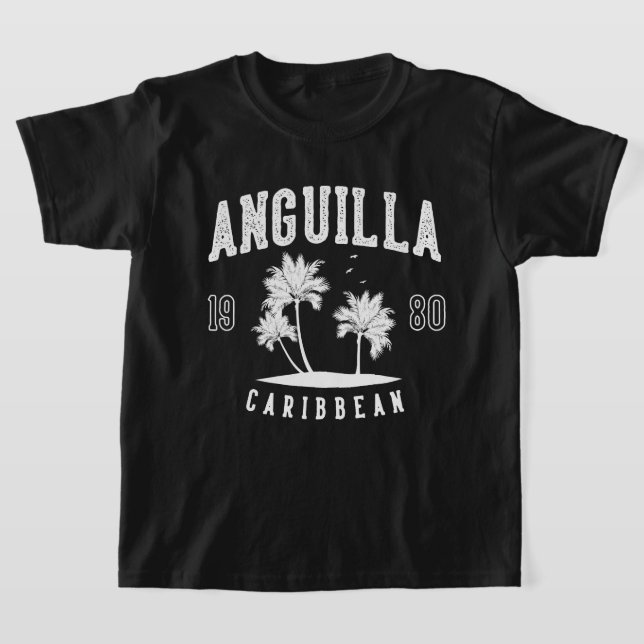 Anguilla Caribbean Palm Tree 1980 Kids T-Shirt (Ablage )
