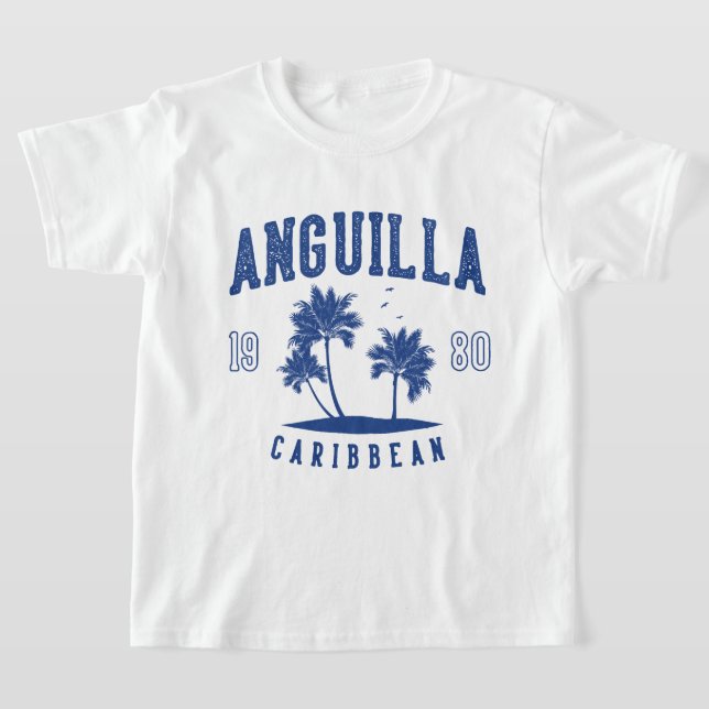 Anguilla Caribbean Palm Tree 1980 Kids T-Shirt (Ablage )