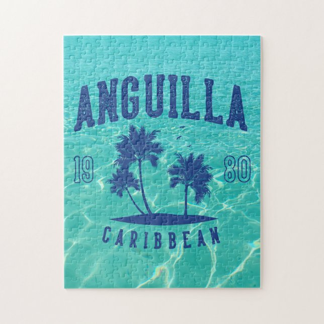 Anguilla Caribbean Palm Tree 1980 Puzzle (Vertikal)