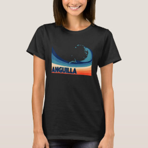 Anguilla Caribbean Retro Surf Segeln & Fischen V T-Shirt