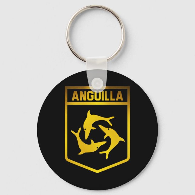 Anguilla Emblem Schlüsselanhänger (Vorderseite)