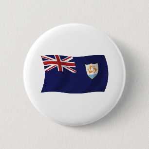 Anguilla-Flagge Knopf Button
