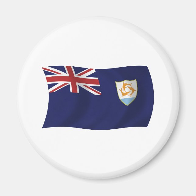Anguilla-Flagge-Magnet Magnet (Vorne)