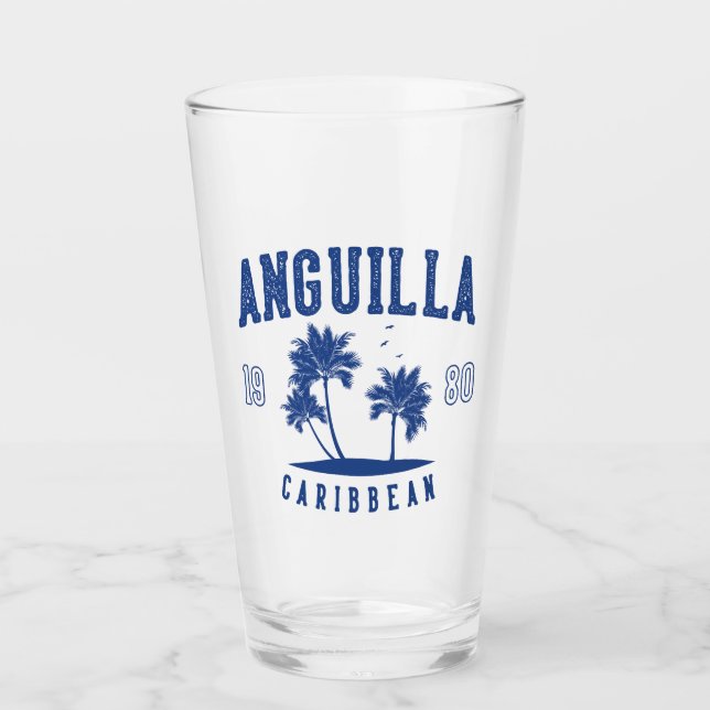 Anguilla Karibische Palme 1980 Glas (Vorderseite)