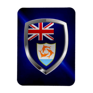 Anguilla Mettalic Emblem Magnet