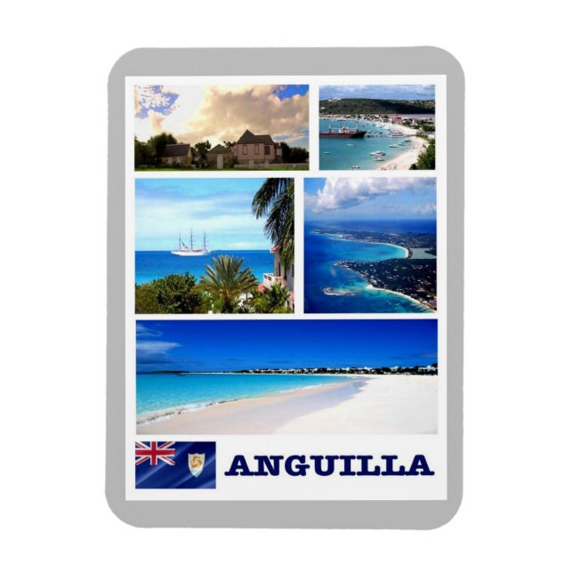 Anguilla - Mosaik - Magnet (Vertikal)