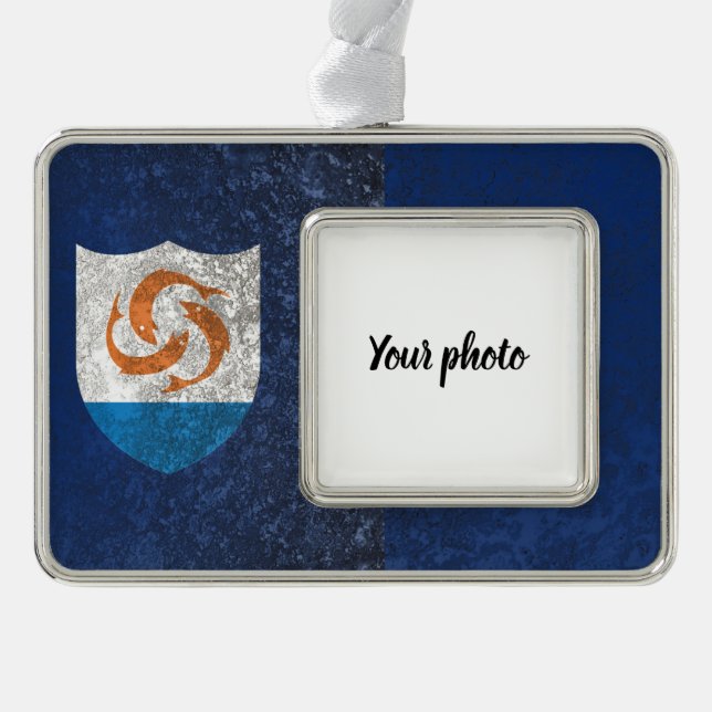 Anguilla Rahmen-Ornament Silber (Vorderseite)