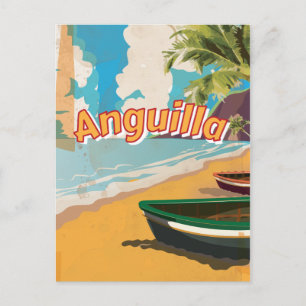 Anguilla Vintage Urlaubsposter Postkarte