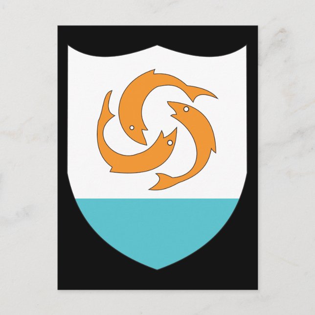 Anguilla-Wappen Postkarte (Vorderseite)