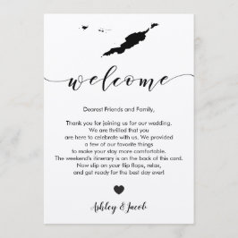 Anguilla Wedding Welcome Letter & Itinerary Card Programm