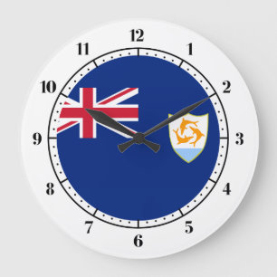 Anguillian flag große wanduhr