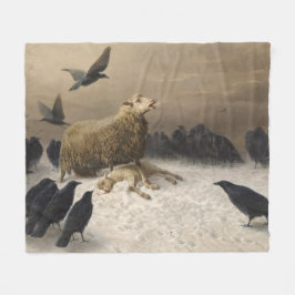 Anguisch: Schafe mit einem toten Lamm Fleecedecke