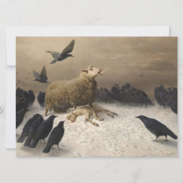 Anguisch: Schafe mit einem toten Lamm Karte