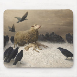 Anguisch: Schafe mit einem toten Lamm Mousepad