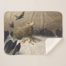 Anguisch: Schafe mit einem toten Lamm Sherpadecke