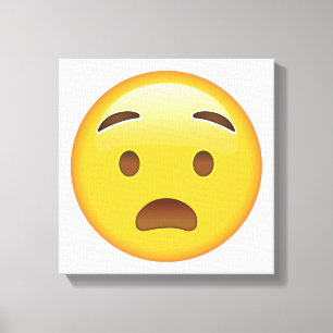 Anguished Face - Emoji Leinwanddruck