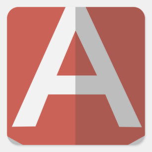AngularJS Shield Logo Quadratischer Aufkleber
