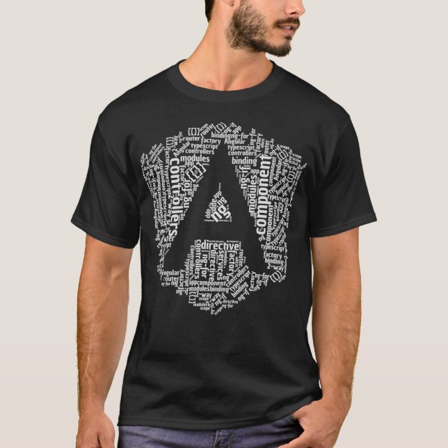 AngularJS - WordCloud Edition T-Shirt (Vorderseite)