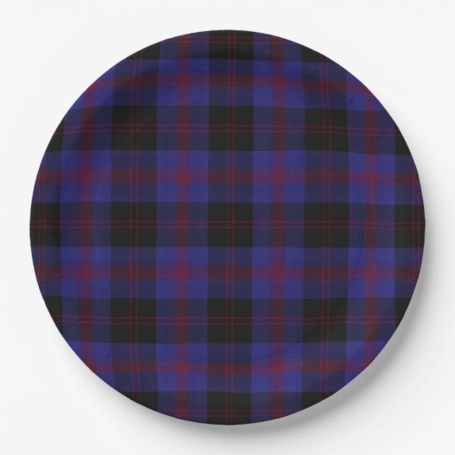 Angus District Tartan Pappteller (Vorderseite)