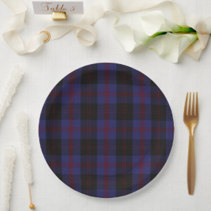 Angus District Tartan Scottish Kariert Pappteller