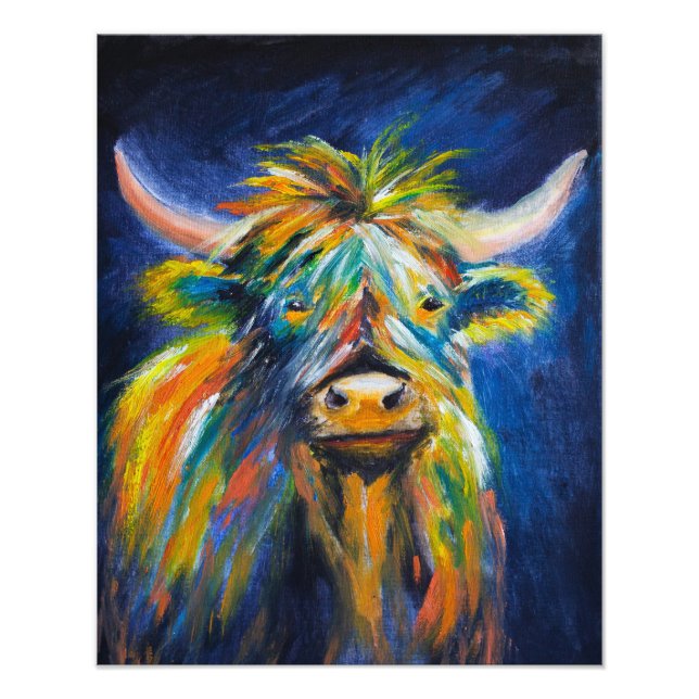 Angus Highland Cow Fotodruck (Vorne)