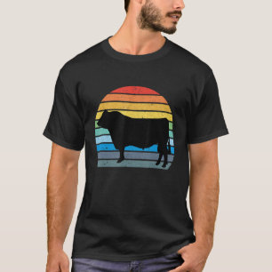 Angus-Rinderrasse Kuh Retro Vintage Tierliebhaber T-Shirt