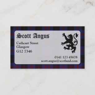 Angus Tartan Business Card Visitenkarte