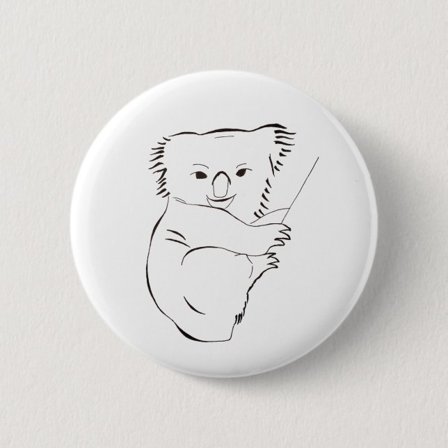Anhaftender Koalaknopf Button (Vorderseite)