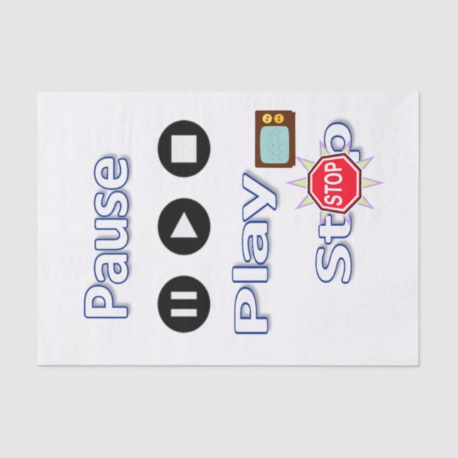 Anhalten der Papierwiedergabe Seidenpapier (Vorderseite)