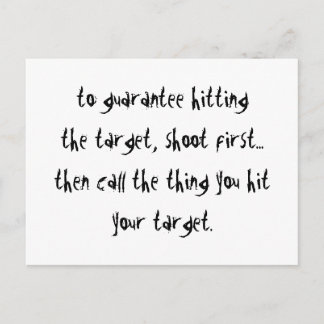 Anhalten des Ziels Postkarte