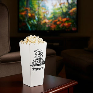Anhalten und das Popcorn riechen Geschenkschachtel