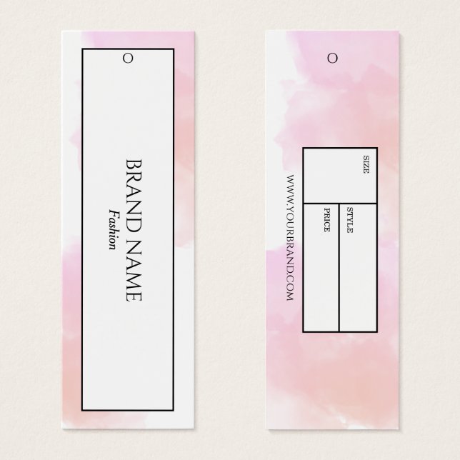 Anhängemarke "Wasserfarbe" | Weißschwarz (Vorne & Hinten)