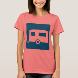 Anhänger-Campings-Landstraßen-Zeichen T-Shirt