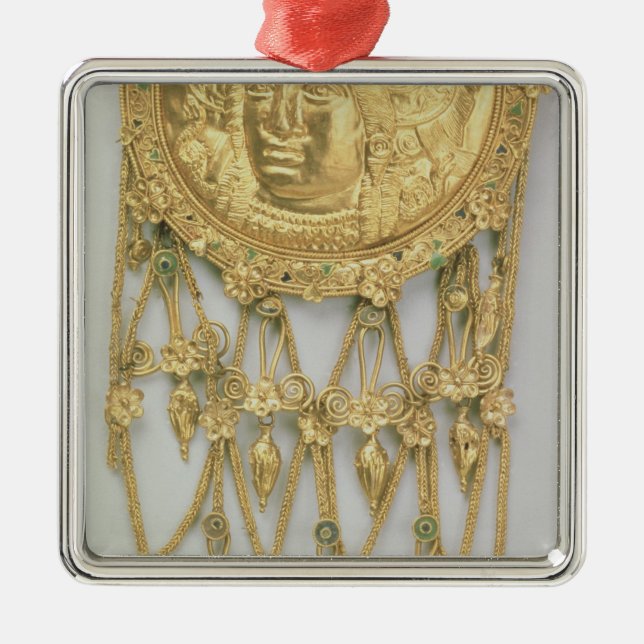Anhänger mit dem Kopf von Athene Parthenos Silbernes Ornament (Vorne)