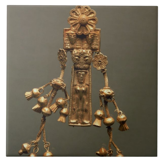 Anhänger, vom Camiros Necropolis, c.630-620 BC Fliese (Vorderseite)