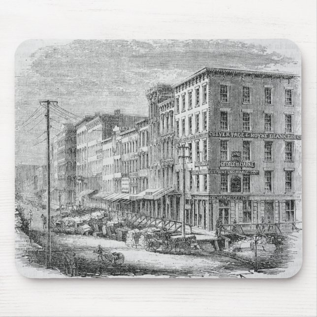 Anheben eines Blockes der Gebäude in Chicago Mousepad (Vorne)