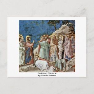 Anhebung von Lazarus durch Giotto di Bondone Postkarte