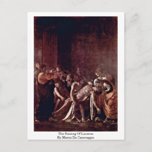Anhebung von Lazarus durch Merisi da Caravaggio Postkarte
