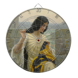 Anheften der Standardflagge (mittelalterliche Frau Dartscheibe