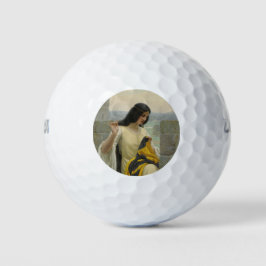Anheften der Standardflagge (mittelalterliche Frau Golfball