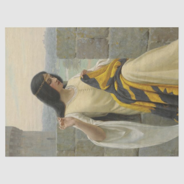 Anheften der Standardflagge (mittelalterliche Frau Seidenpapier (Vorderseite)