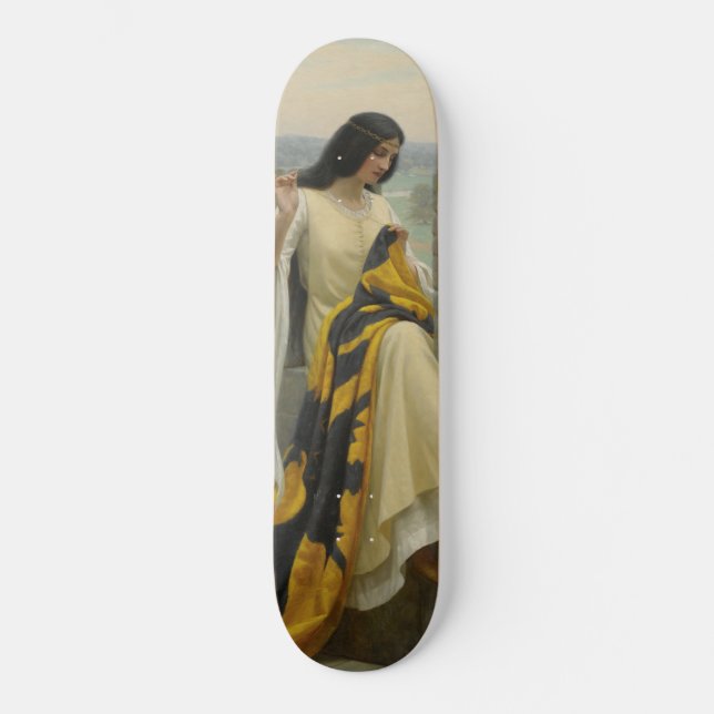Anheften der Standardflagge (mittelalterliche Frau Skateboard (Vorderseite)